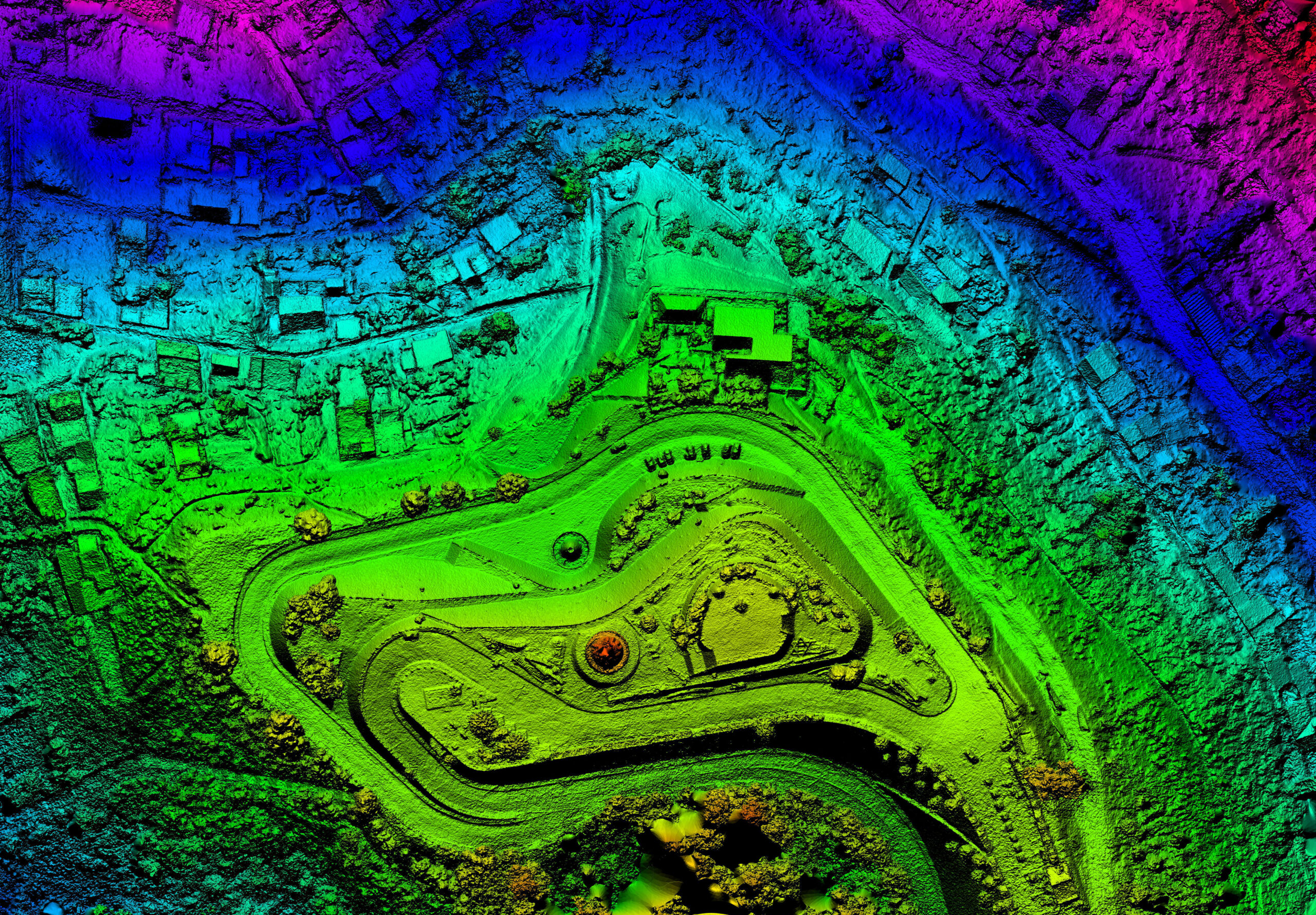High Resolution Orthorectified Orthorectification Aerial Map Used For Photogrammetry